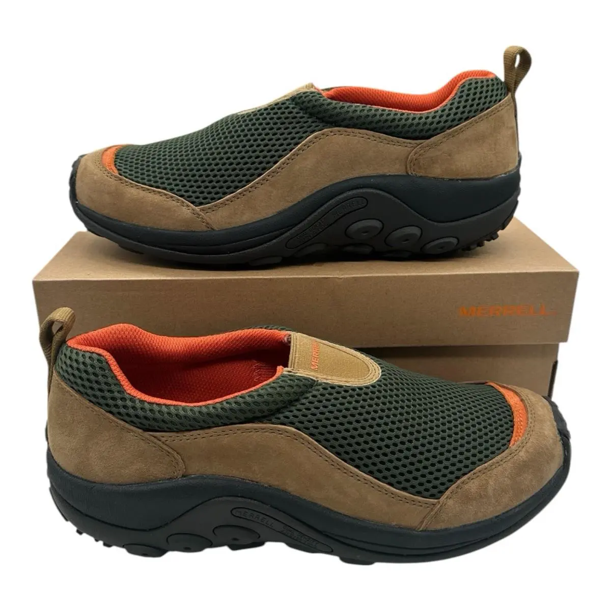 Merrell Jungle Moc Breeze SE Shoes Men 9.5 M Veridian Green Brown Slip On Hiking