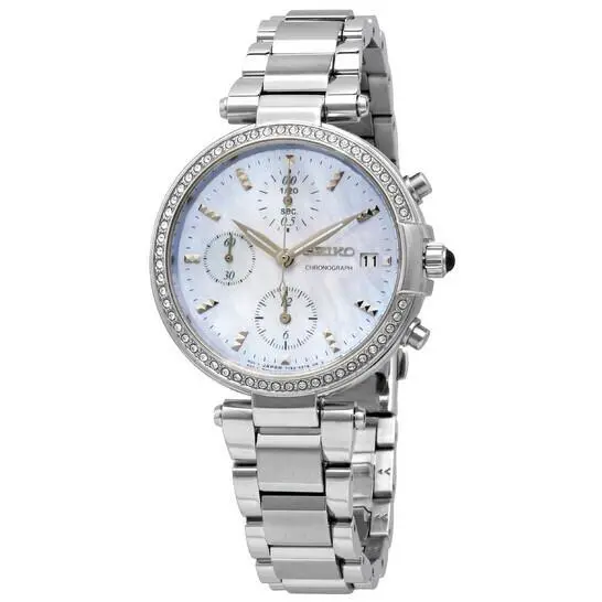 Chronograph Quartz Diamond Accent SNDV39 SNDV39P1 Women`s Watch by Seiko