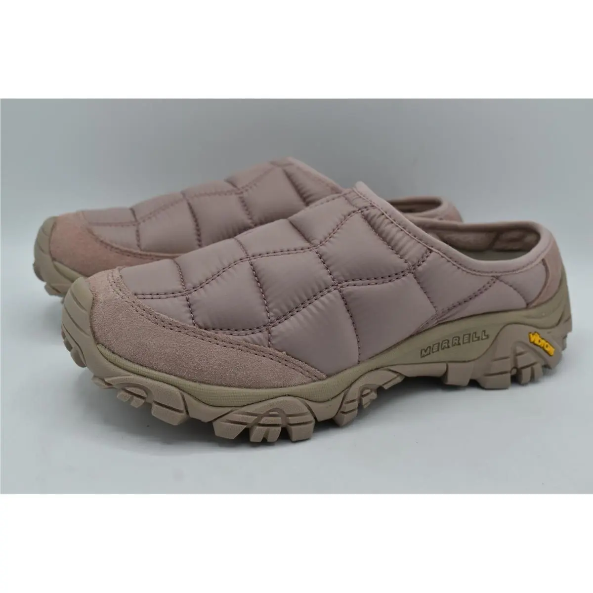 Merrell Moab 2 Slide Quilted SE Womens 7 Adobe Rose Pink Vibram Sole Clogs Shoes