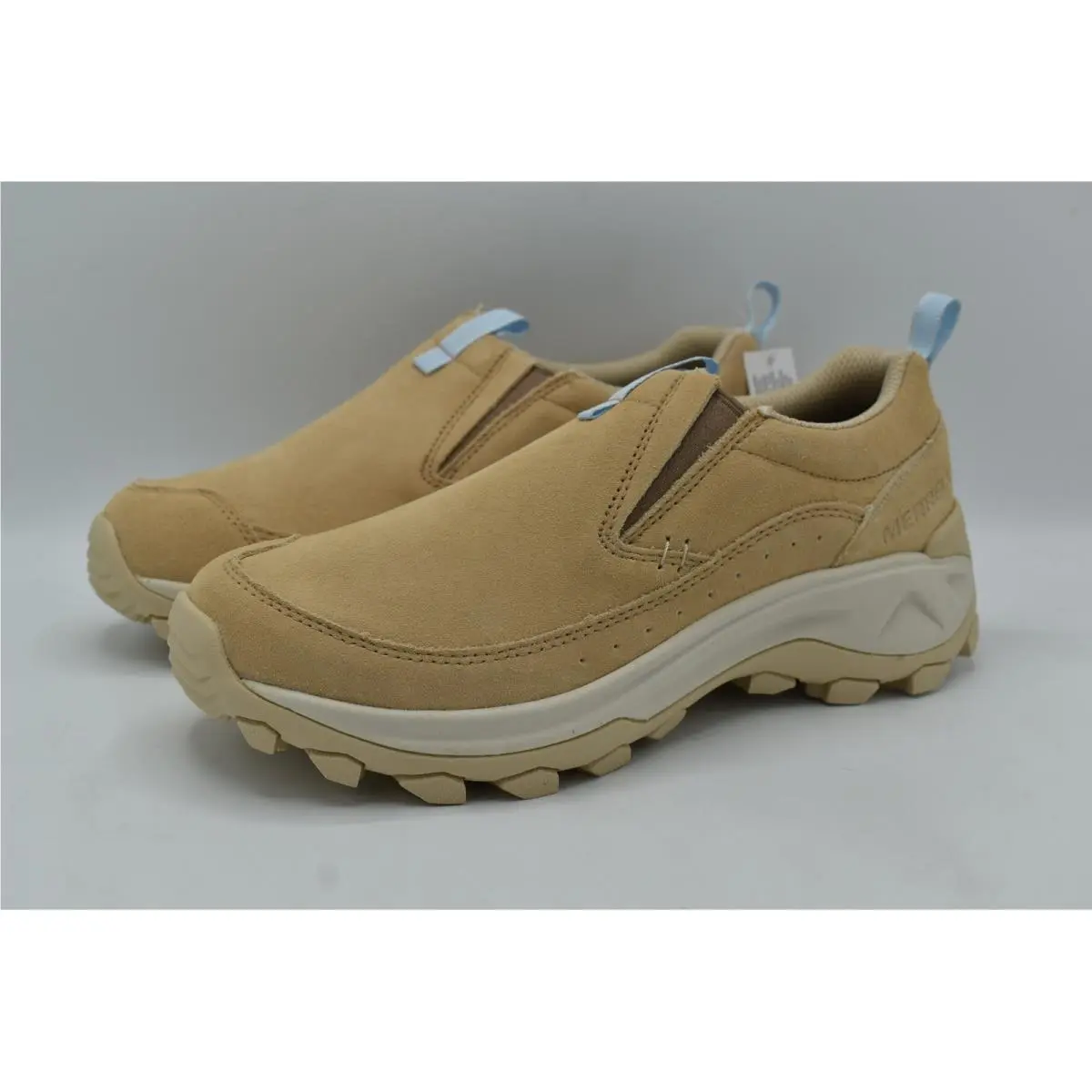 Merrell Women Size 7 Nessa Latte Suede Casual Slip On Moc Sneakers Shoes