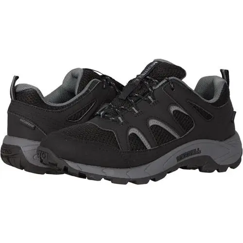 Merrell D4682 Boy`s Black Oakcreek Low Waterproof Hiking Shoes Size 6.5 M