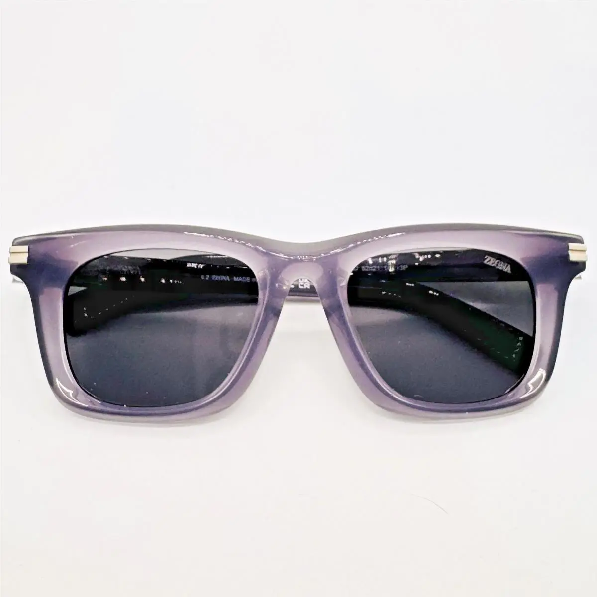 Sunglasses EZ0270 20D Shiny Gray Frame Smoke Polarized Lens by Ermenegildo Zegna