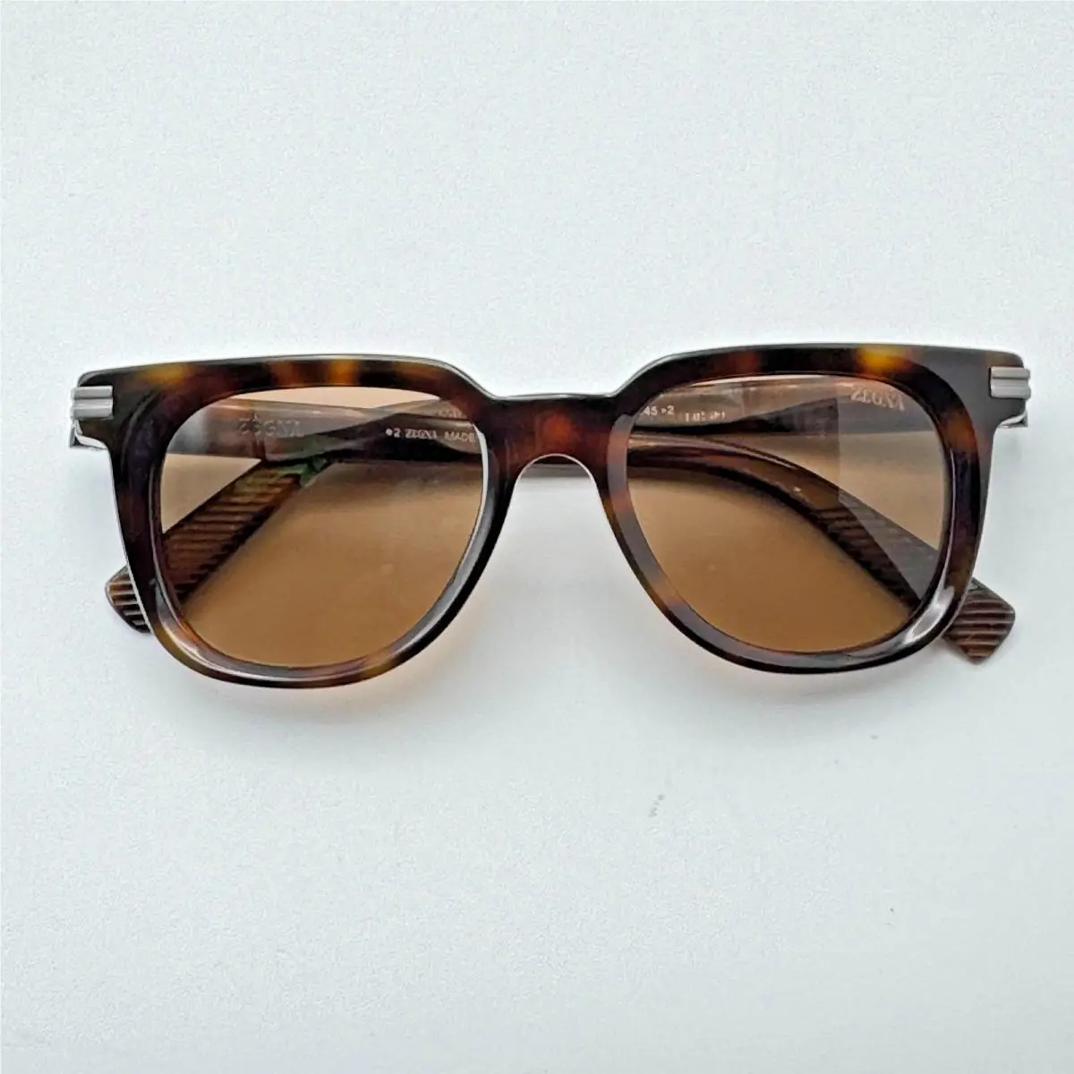 Sunglasses EZ0248 52E Dark Havana Frame Brown Lens 50mm by Ermenegildo Zegna