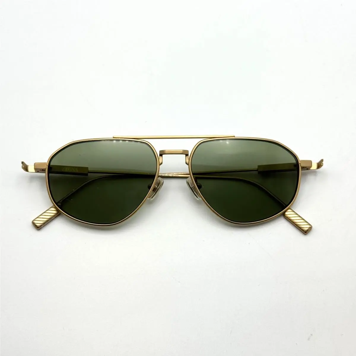Sunglasses EZ0289 35N Light Bronze Frame Green Lens 56mm by Ermenegildo Zegna