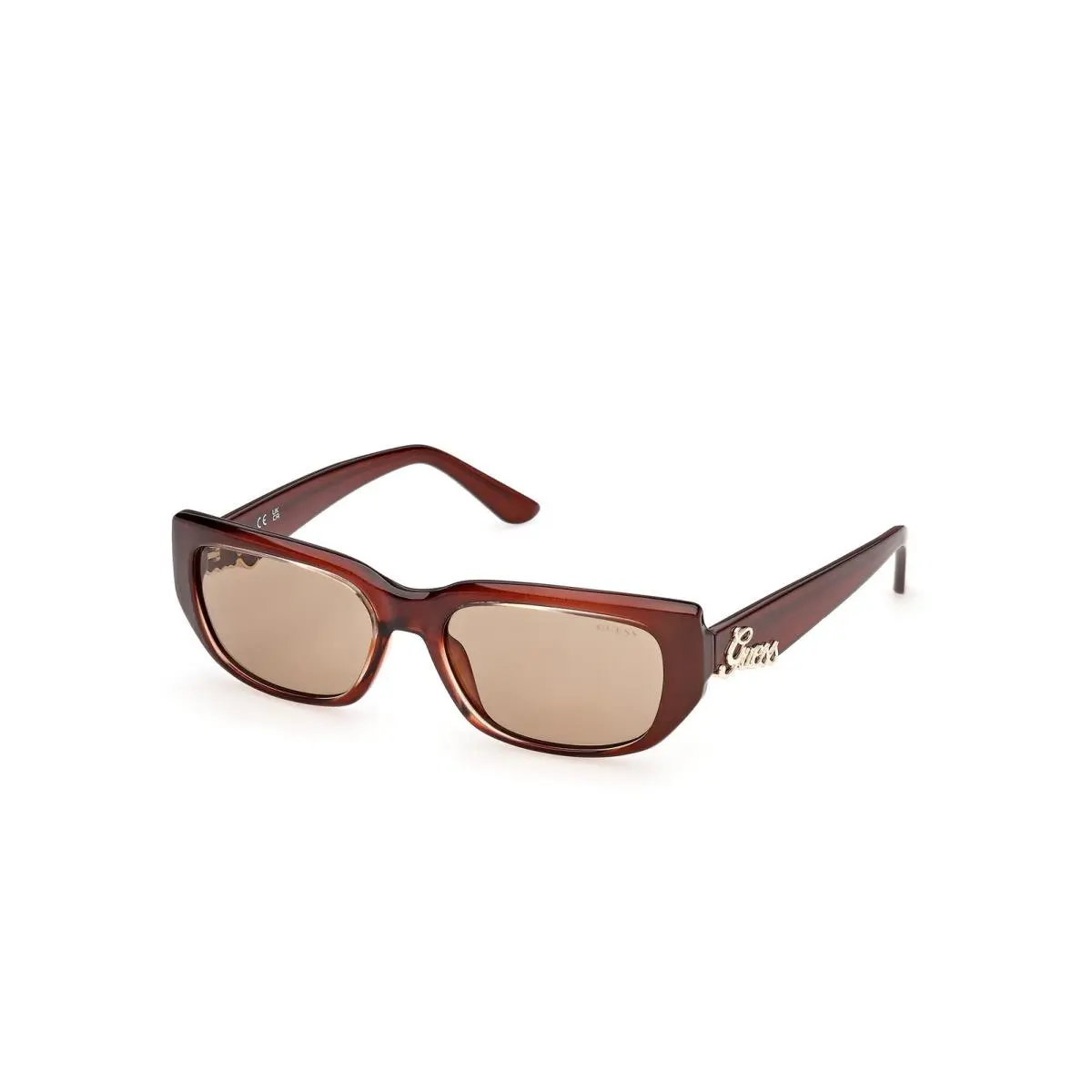 GU 00306 Shiny Dark Brown / 50E Size 54 Sunglasses by Guess