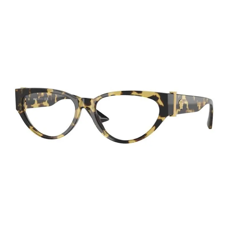 Versace VE3366 Eyeglasses Eye Glasses 777 Yellow Havana 55mm Women