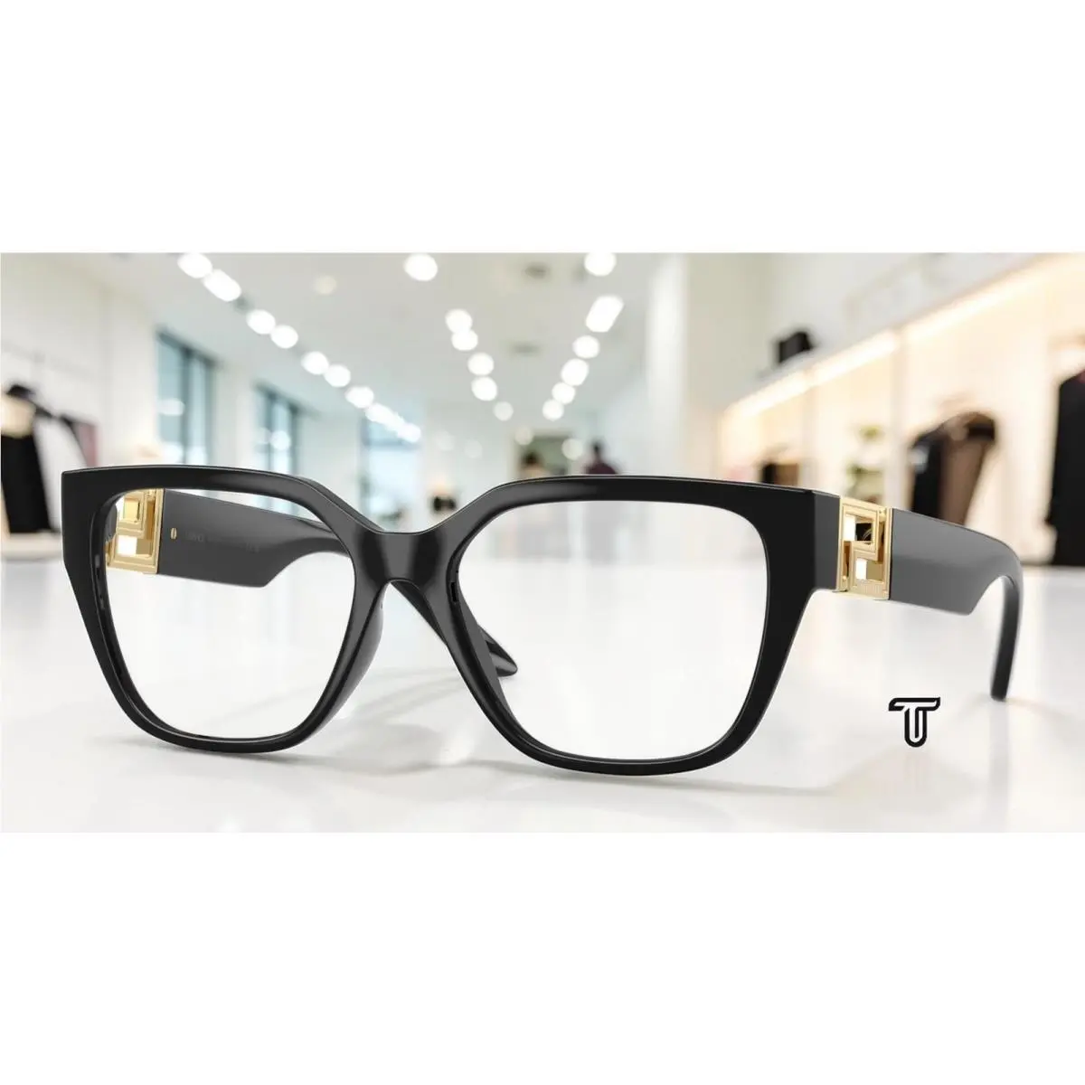 Versace VE3387U GB1 Black Demo Lens 52 mm Women`s Eyeglasses