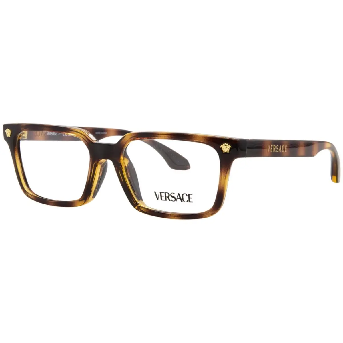 Versace VK3015U 108 Eyeglasses Youth Kids Boy`s Havana Full Rim Rectangle 47mm