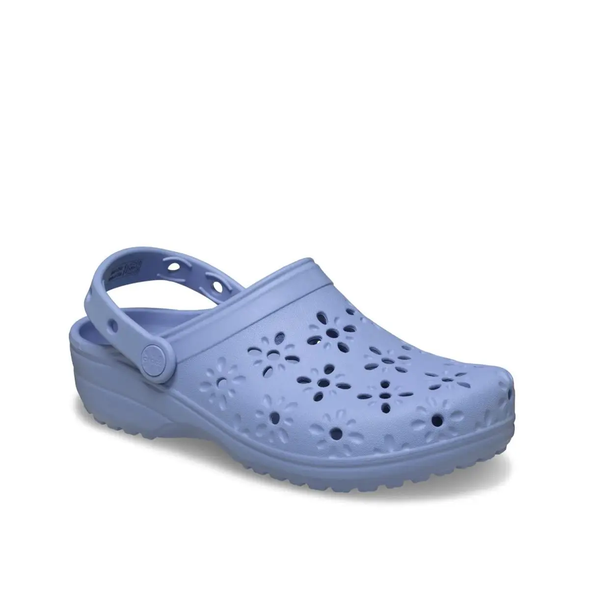 Woman`s Clogs  Floral Cut Out Clog Light Blue by Crocs