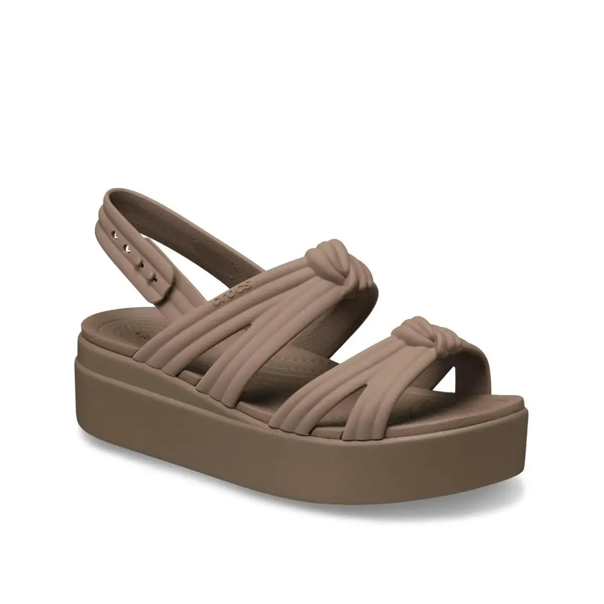 Woman`s Casual Sandals Crocs Brooklyn Knot Low Wedge Sandal