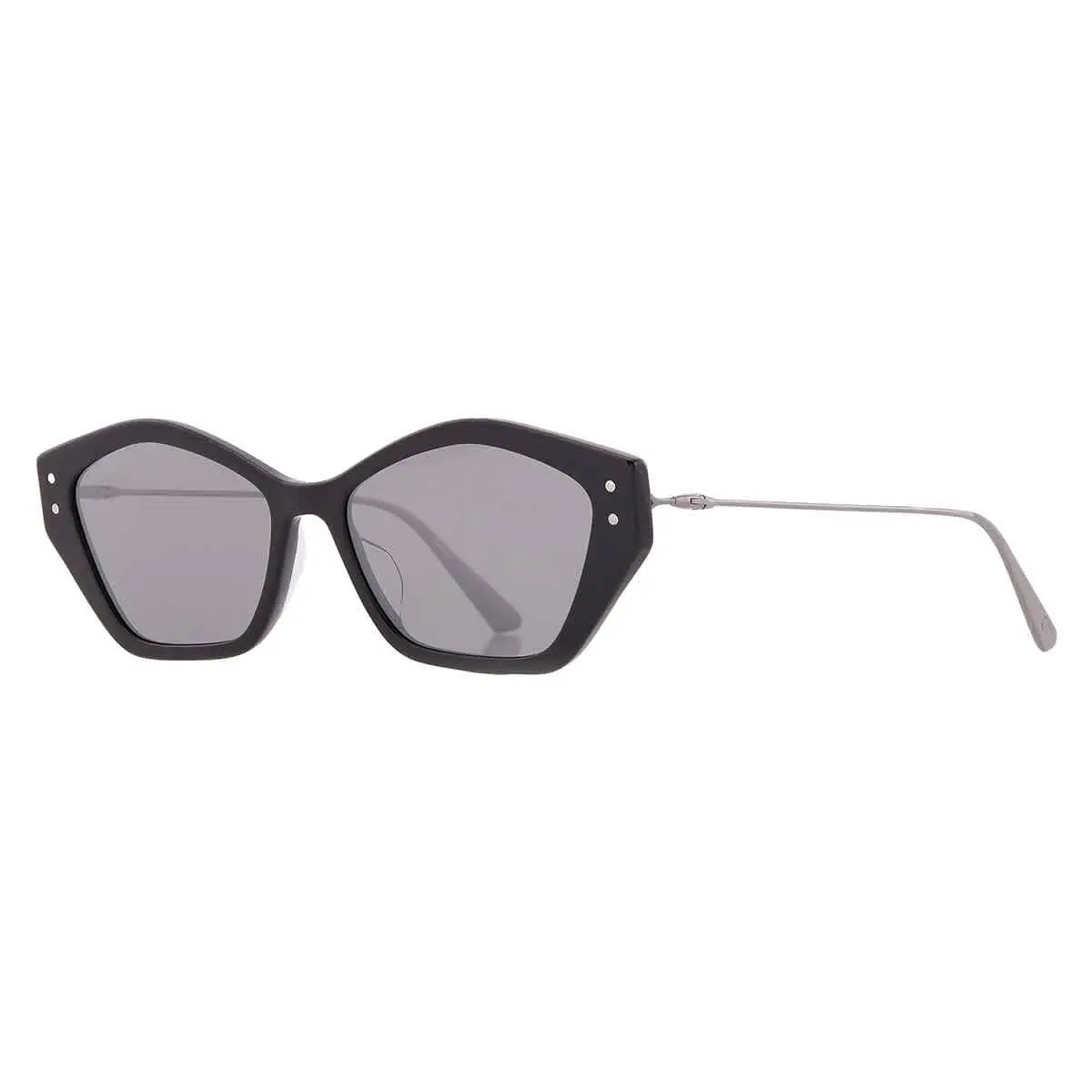 Dior Missdior S1U Silver Geometric Ladies Sunglasses CD40107U 01C 56 - Black, Frame: Black, Lens: Silver