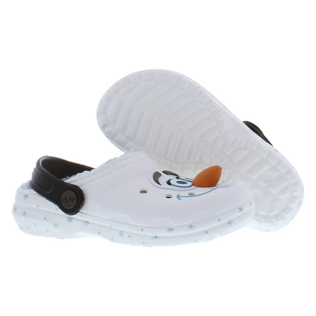 Lined Classic Clog PS Girls Shoes Size 1 Color: White/blue by Crocs
