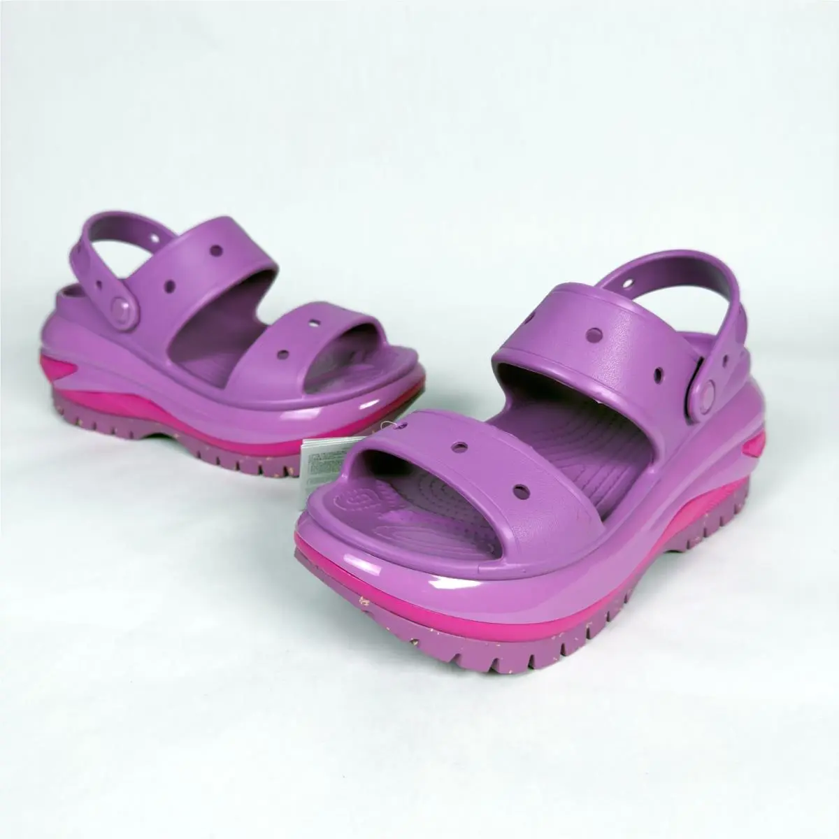 Crocs Classic Mega Crush Platform Clog Sandal Bubble Pink Women’s 8 / Men`s 6