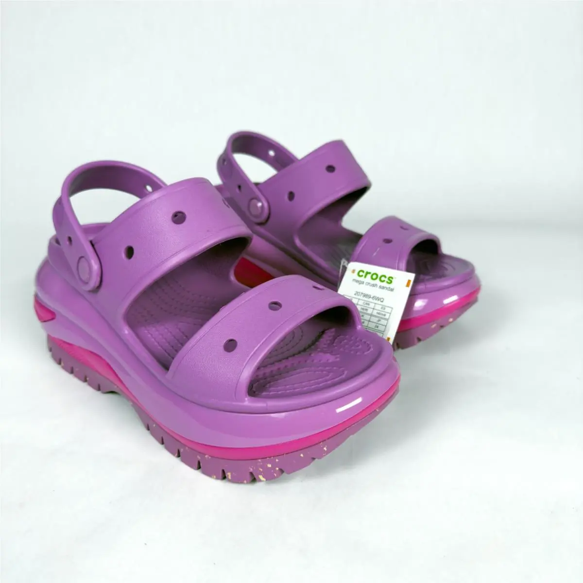 Crocs shoes - Crocs Classic Mega Crush Sandal - 207989-6WQ - Pink 1