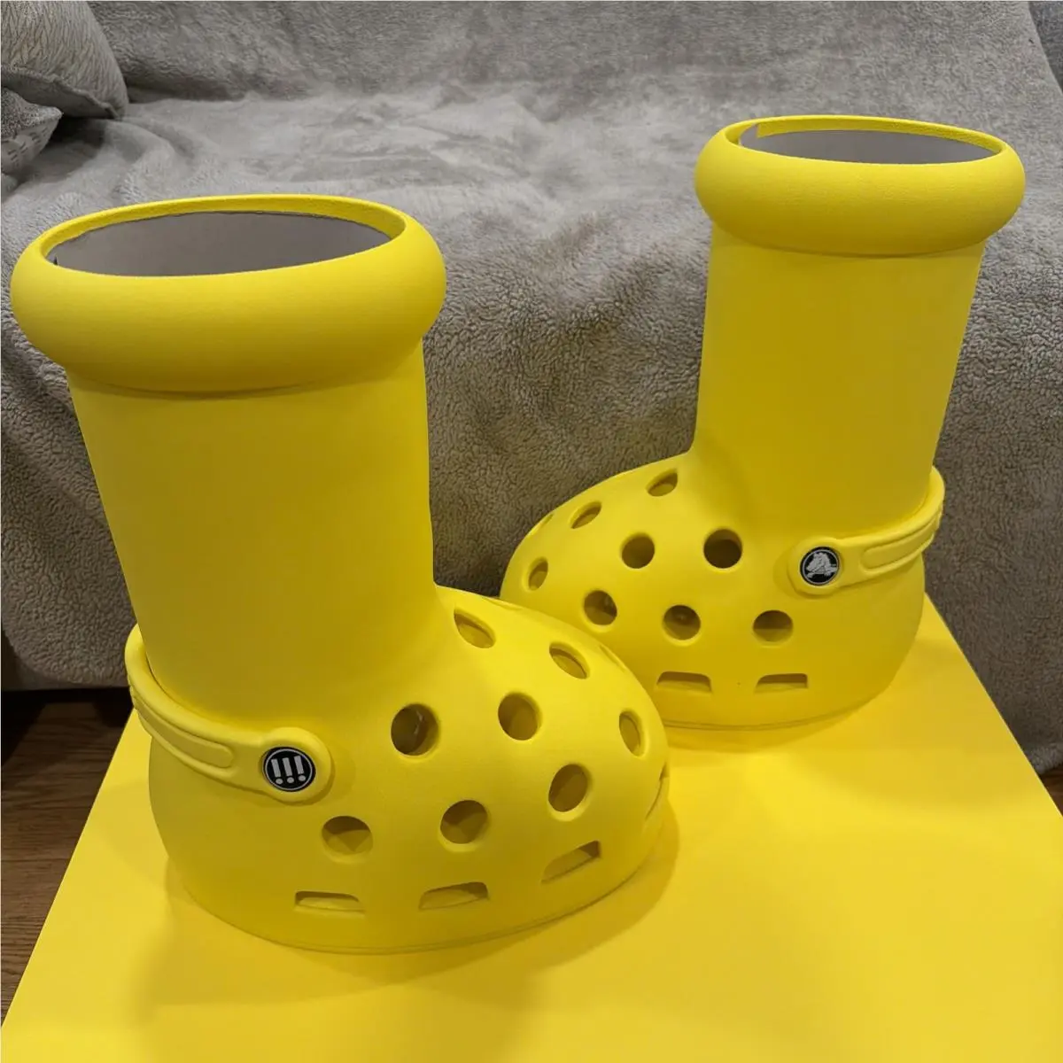 Mschf  Big Yellow Boot Size 8 by Crocs