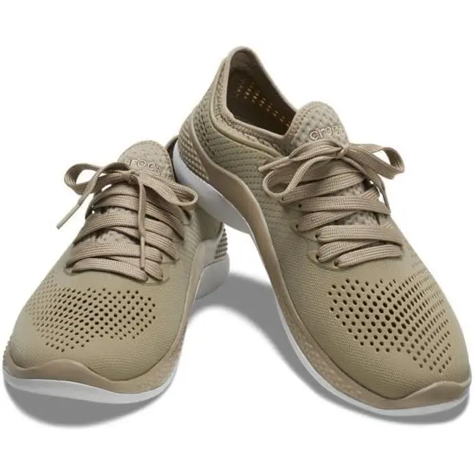 Mens Khaki Beige Literide 360 Pacer Mwooden Shoe US 9 M Croc-001 by Crocs
