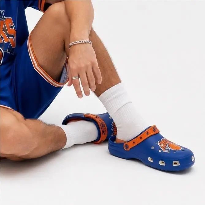 Crocs Classic Clog Nba York Knicks Blue Orange M9 W11 Basketball Fans 106-22