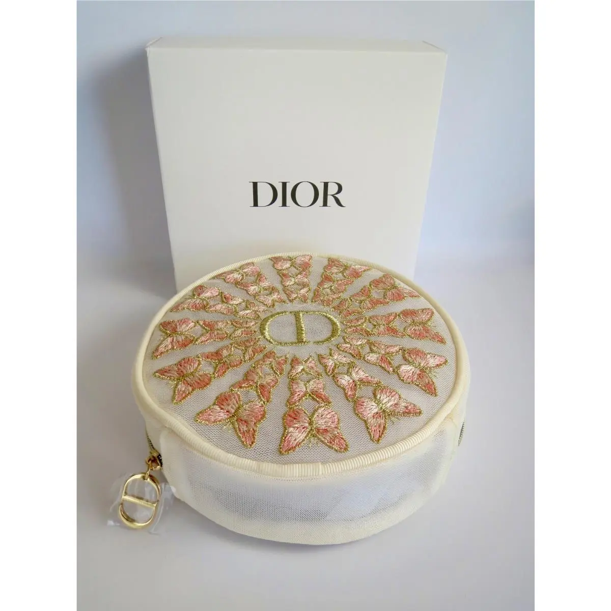 Dior Beauty 2026 Mother’s Day Embroidered Butterflies Round Pouch 6