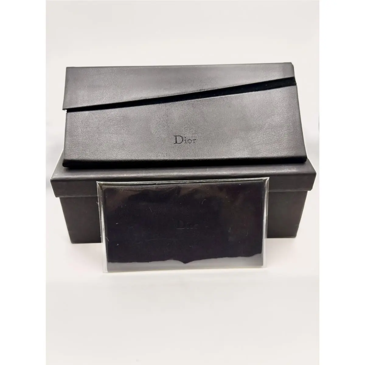 Christian Dior Vintage Envelope Eyeglasses Case- Black