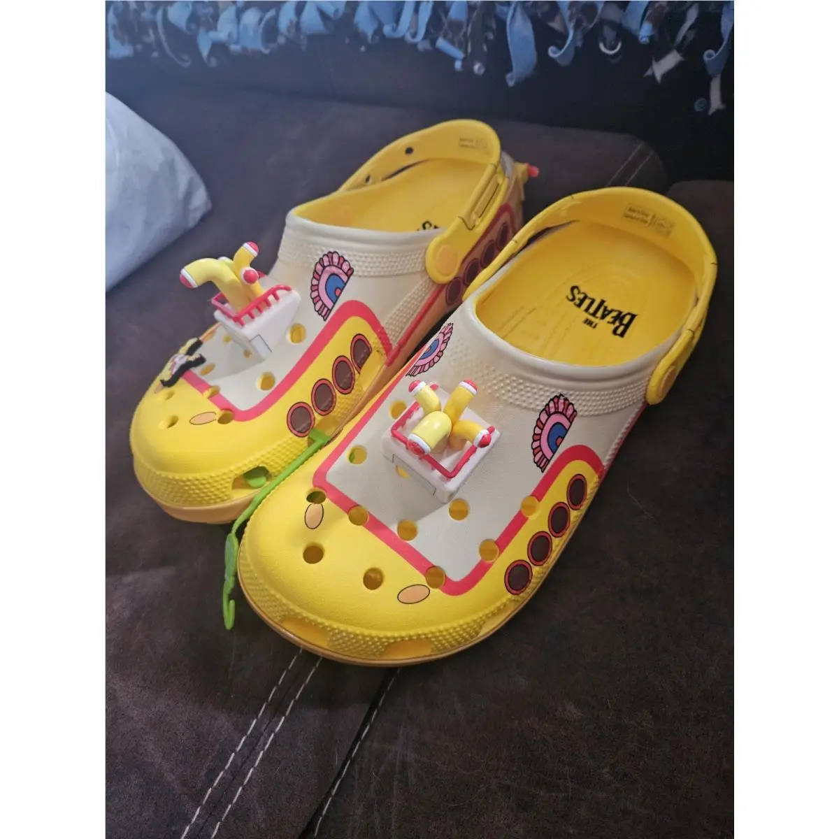 Crocs Beatles Yellow Submarine Classic Clog Mens 10 Womens 12