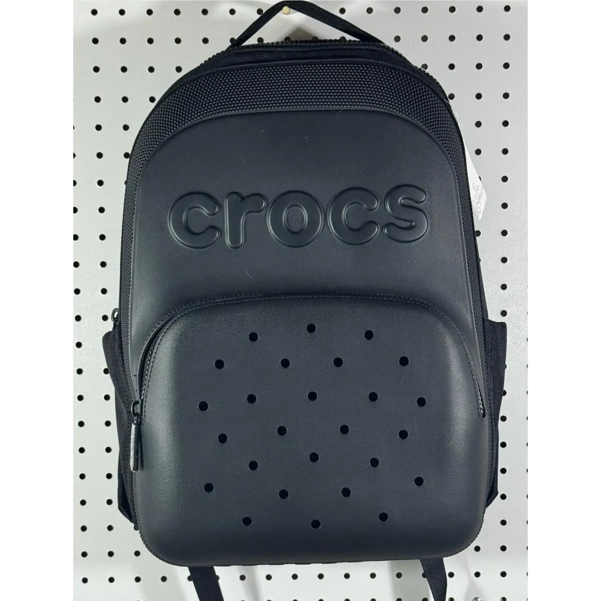 Black Jibbitz Ready Backpack Molded Front Panel School Travel Bag by Crocs