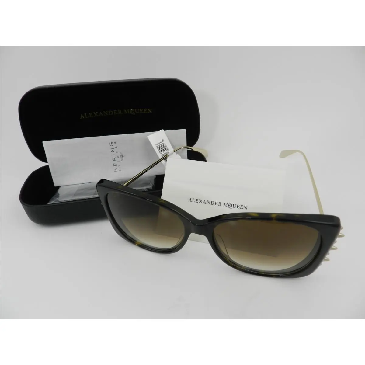 Alexander Mcqueen AM0340S 002 59 - Havana/gold by Alexander McQueen