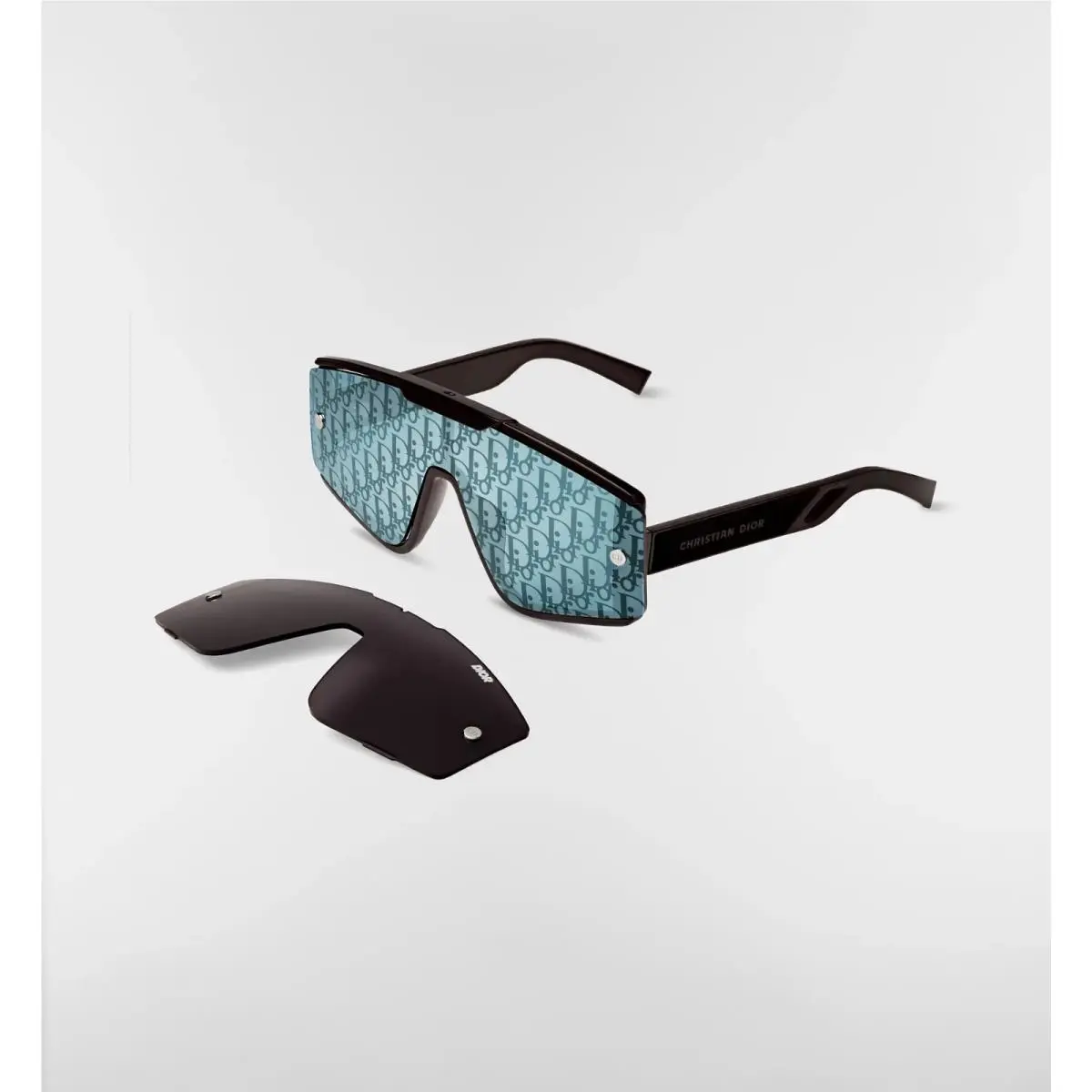xtrem MU Sunglasses – Black / Blue Visor – – Made in Italy by Dior