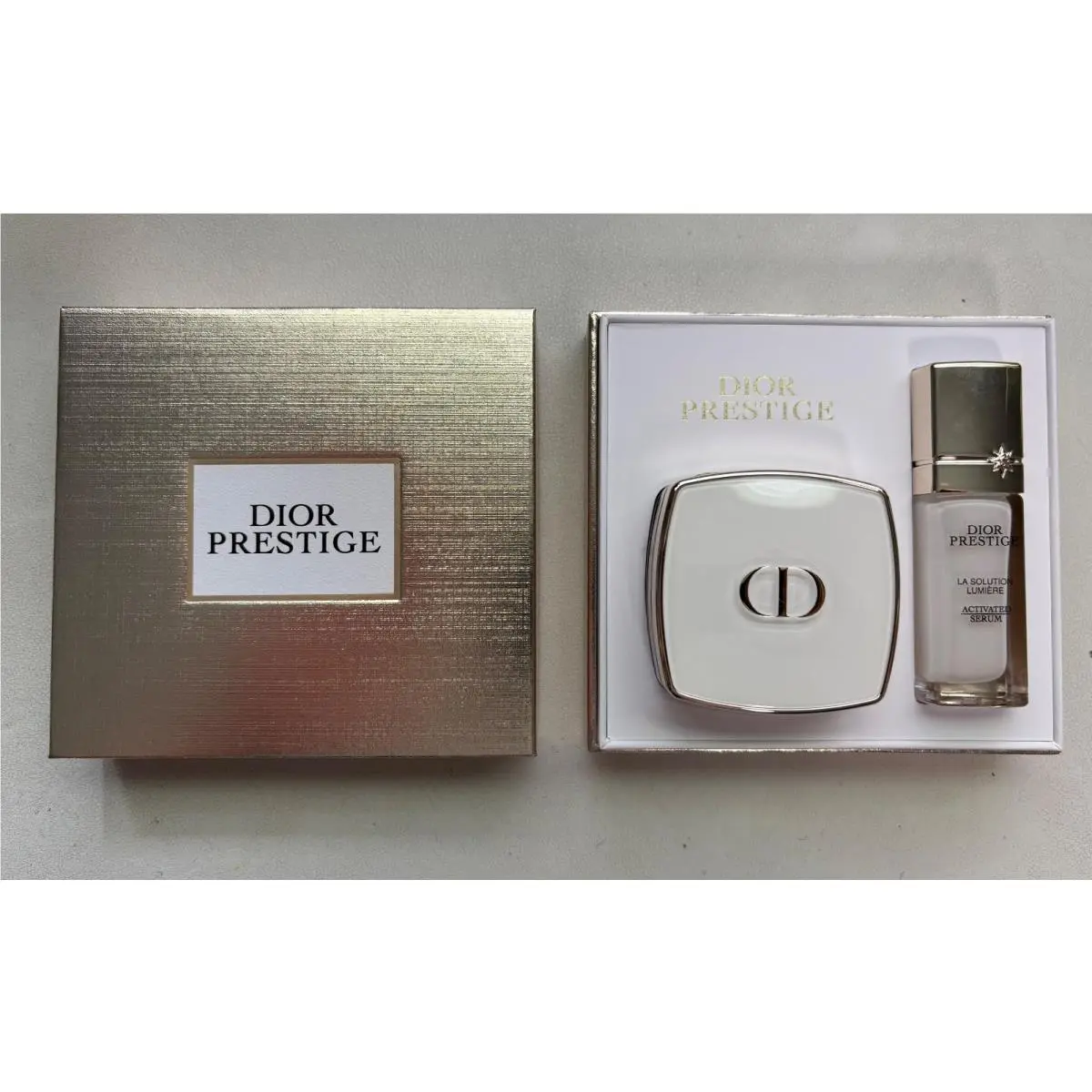 Dior Prestige White Luxury Sample Duo La Creme Lumiere La Solution Lumiere