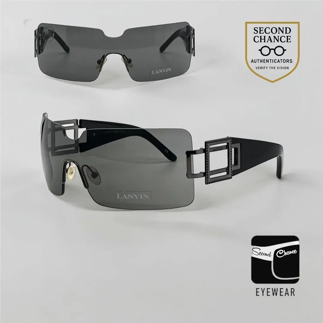 LV 2135 C01-Vintage Shield Sunglasses France Y2K by Lanvin