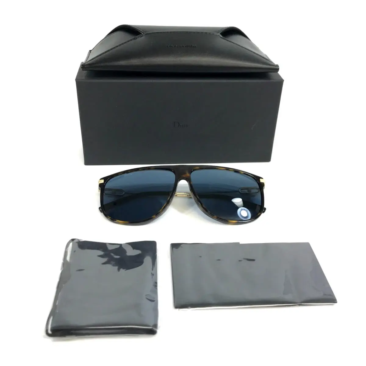 Sunglasses CD Link S2U 2080 Tortoise Brown Gold Frames w/ Dark Blue Lenses by Dior
