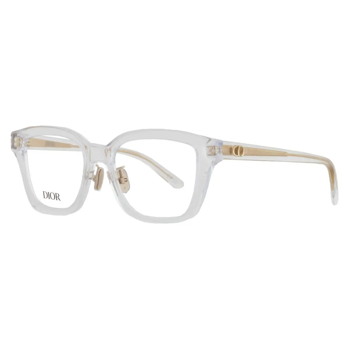 Dior Diorglowo S1F Demo Square Ladies Eyeglasses CD50128F 026 51 CD50128F 026 51
