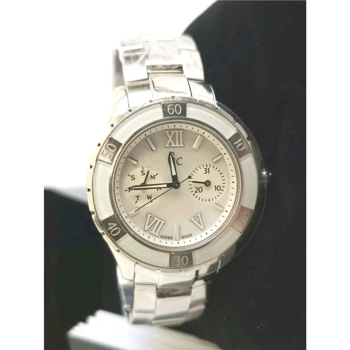 Collection GC Glam X75001L1S 36mm Silver Steel Bracelet Women`s Watch by Guess