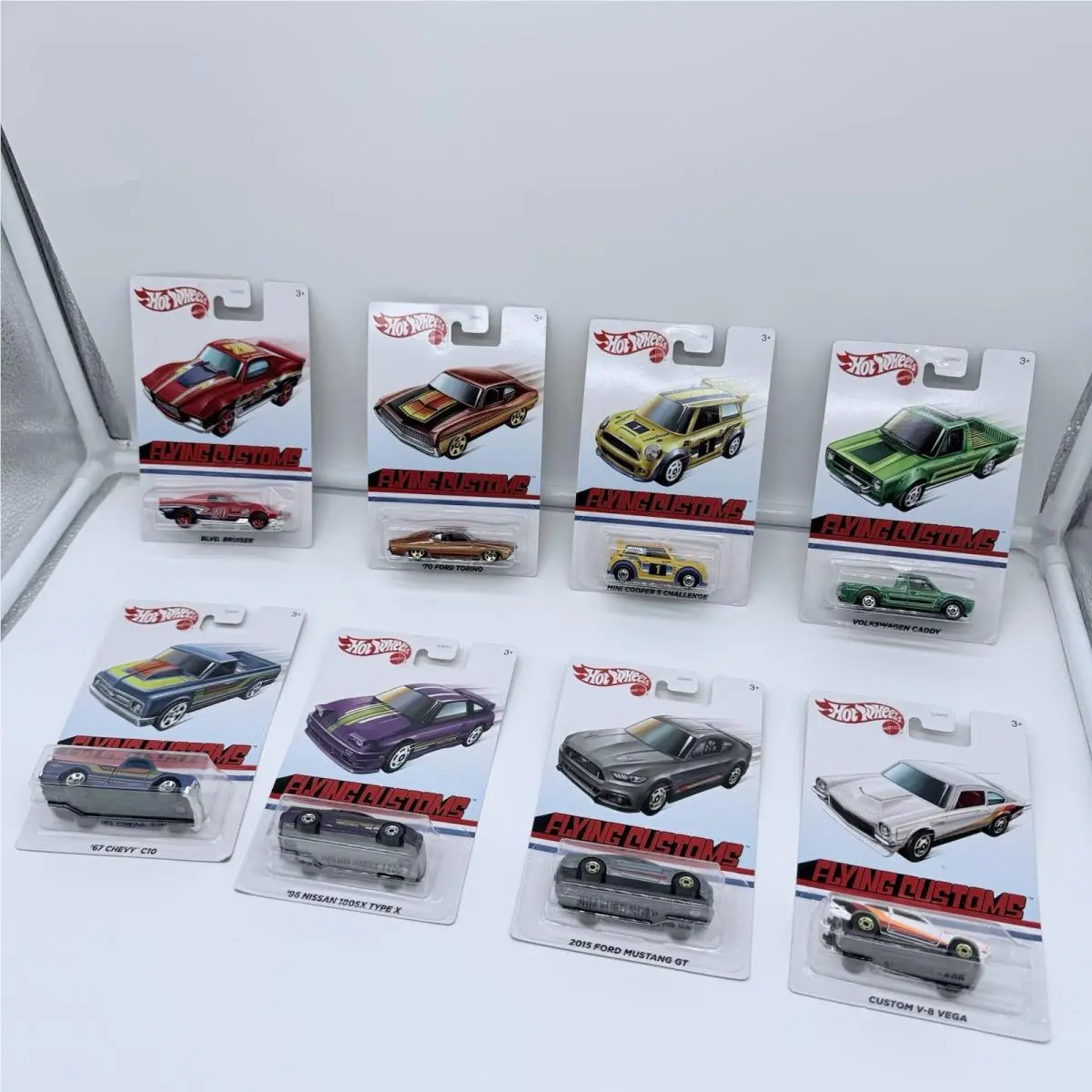 Hot Wheels Flying Customs 8 Car Set VW Caddy Nissan 180SX Chevy C10 2019