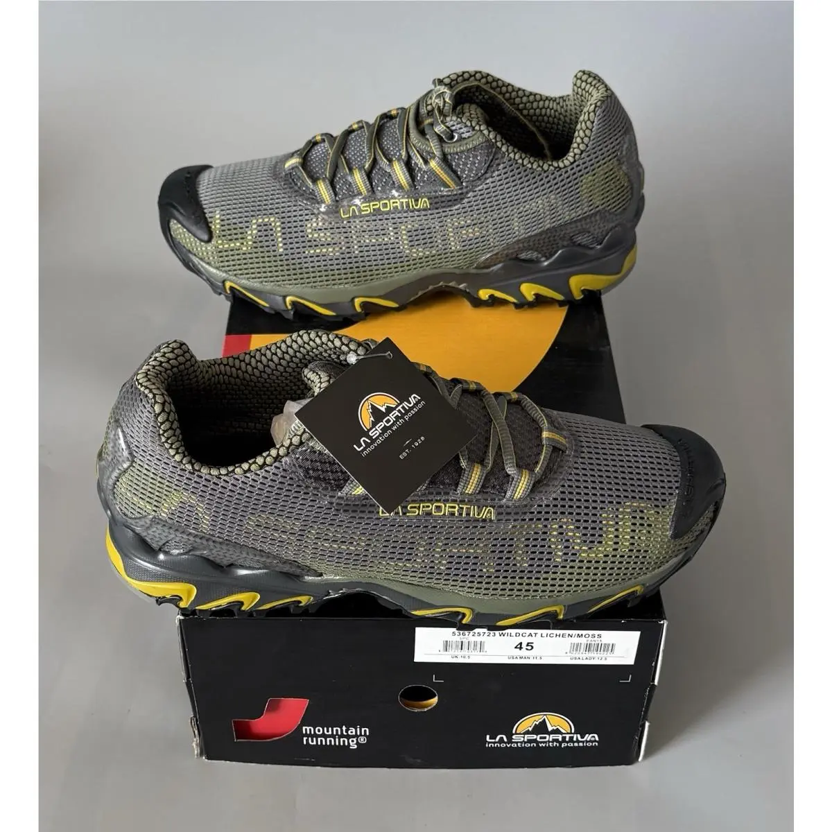 La Sportiva Wildcat Trail Running Shoes — w/ Box — Men’s 11.5 — Lichen/moss