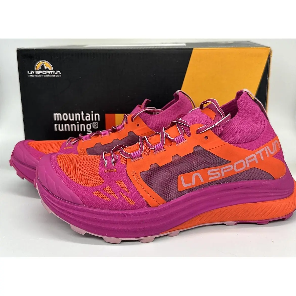 La Sportiva Women Mountain Running Hiking Shoes 7 38 Springtime Cherry Tomato