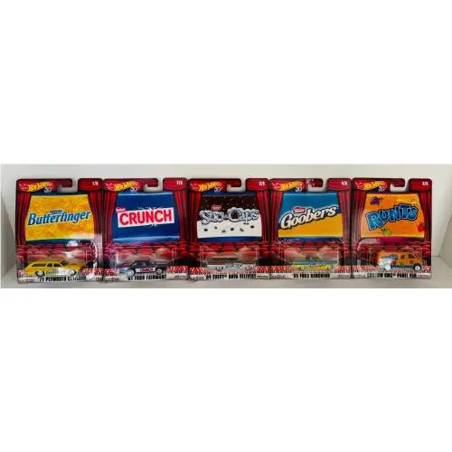 Hot Wheels 2017 50th Complete Set Butterfinger Crunch Sno Caps Goobers Runts