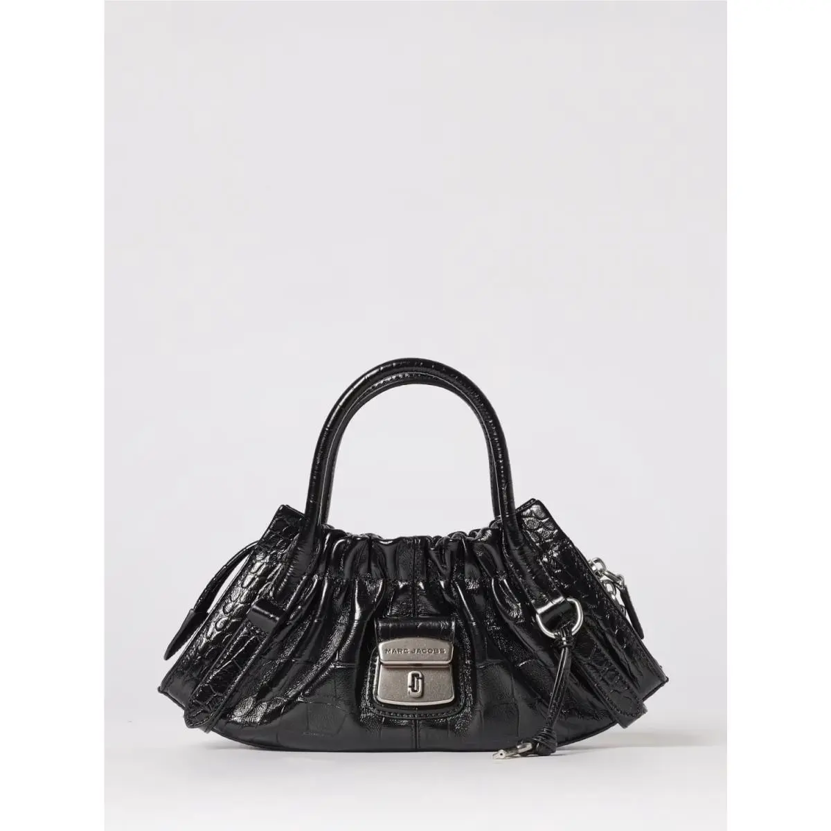 The Croc Cristina Small Leather Satchel - Black by Marc Jacobs