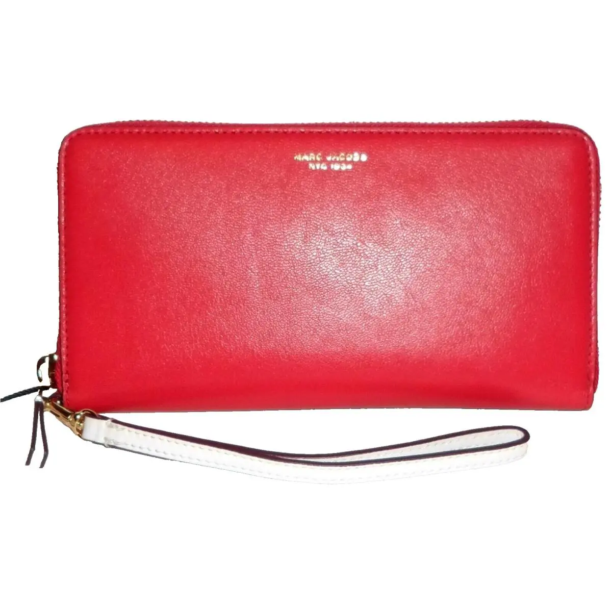 True Red Multi Leather Zip-around Wallet Wristlet by Marc Jacobs