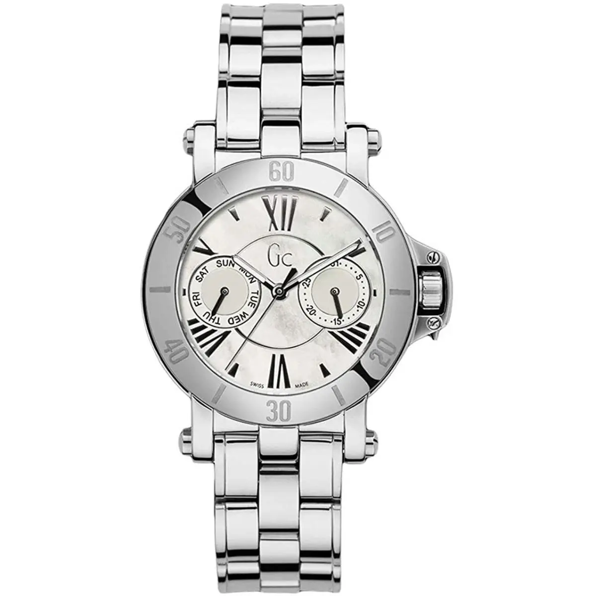 Womens GC Mini Chic Baguette Stainless Steel Swiss Made Watch X70018L1S by Guess