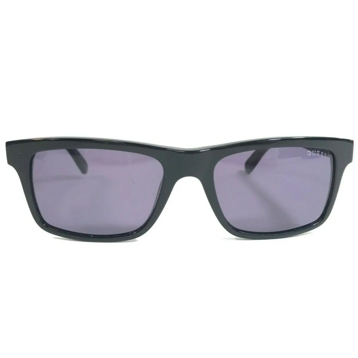 Sunglasses GU6886 01A Shiny Black Square Horn Rim with Purple Lenses 140 by Guess