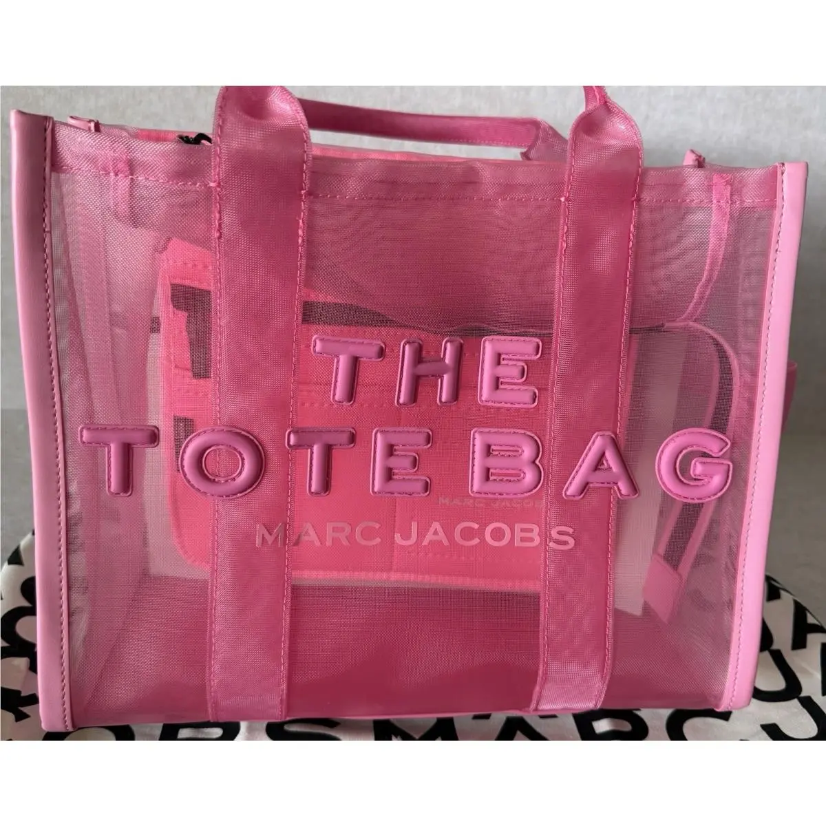 Medium Mesh Tote Candy Pink The Tote Bag by Marc Jacobs