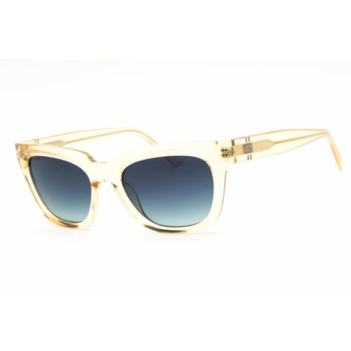 Men`s Sunglasses Rectangular Shape Shiny Yellow Full Rim Frame GU00206 39W by Guess