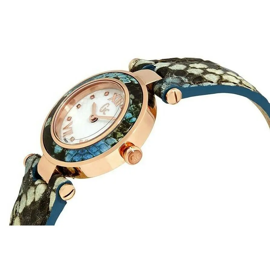 Collection Women`s 25MM Leather Band Steel Case Quartz Watch Y11002L1 by Guess