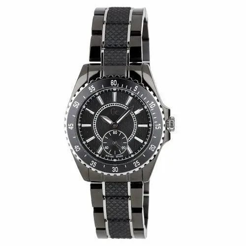 GC Collection Ladies Swiss Made Black Stainless Steel Bracelet Watch by Guess