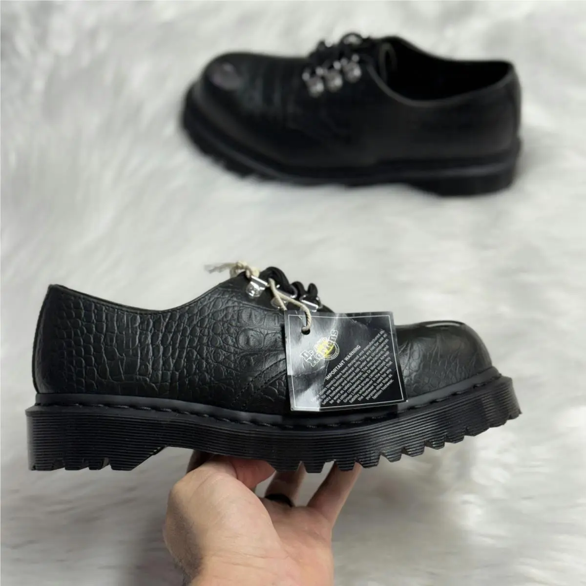 Dr Martens 1461 Bex Steel Toe Shoes Forest Green Croc Mens 41725300 Sz 7 by Dr. Martens
