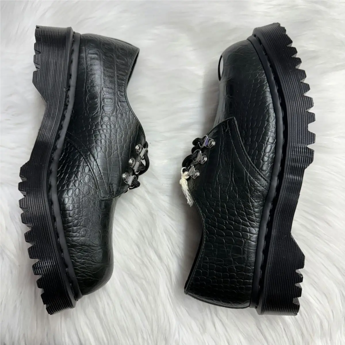 Dr. Martens shoes - 1461 Bex Steel Toe Shoes Forest Green Croc - 41725300 - Green 0