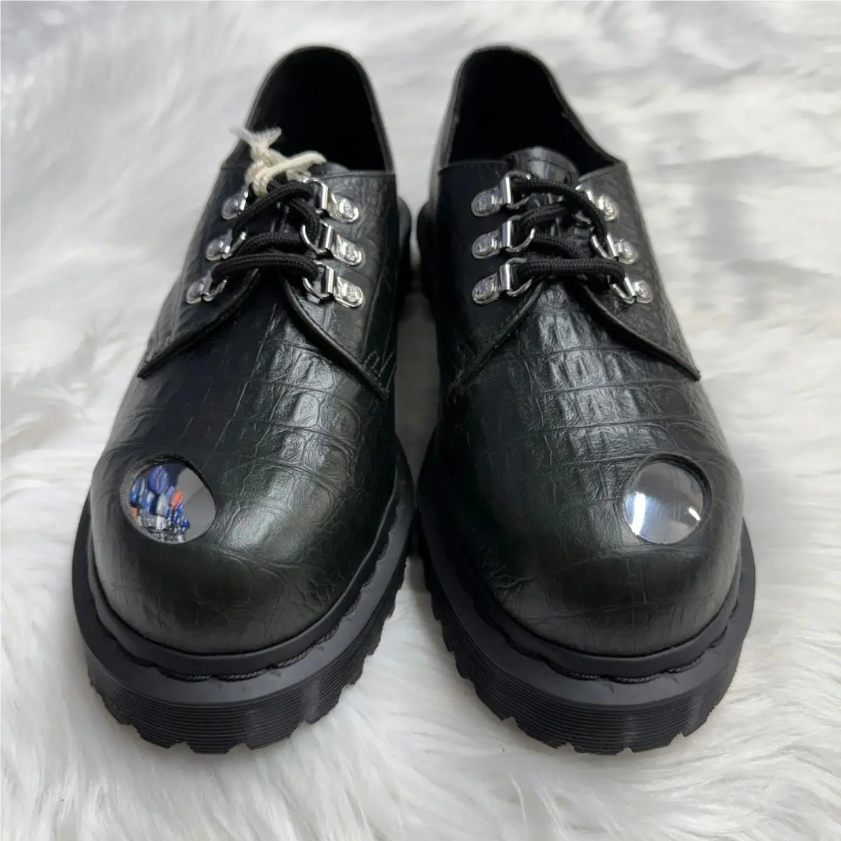Dr. Martens shoes - 1461 Bex Steel Toe Shoes Forest Green Croc - 41725300 - Green 2