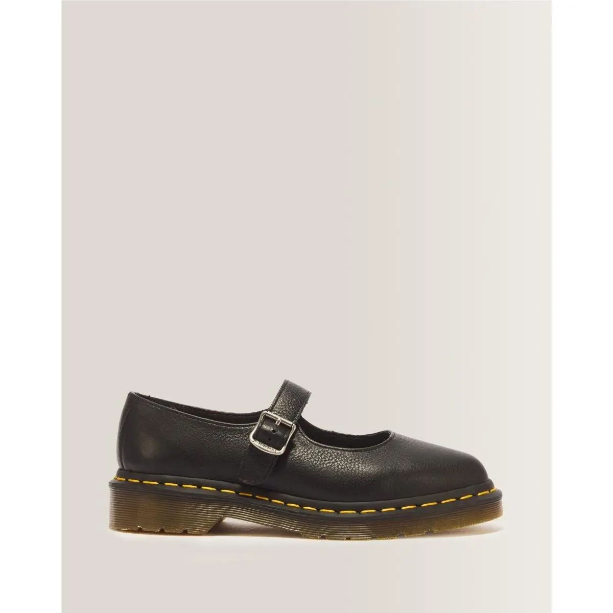 Dr Martens Elphie Mary Jane Shoes Black Virginia Leather - 40685001 Black by Dr. Martens