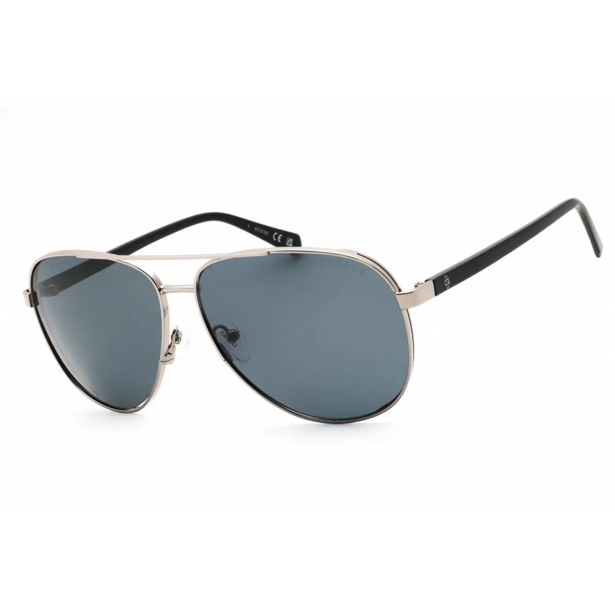 GU00140 08D Shiny Gunmetal/smoke Polarized 61-13-140 Sunglasses by Guess