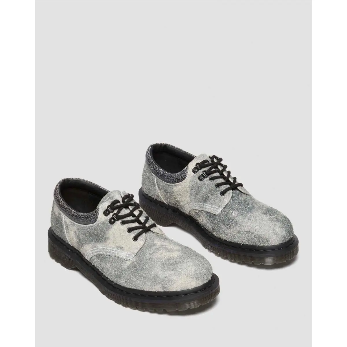 8053 Stonewashed Suede Casual Oxford Shoes Grey Black White Mens 8 by Dr. Martens